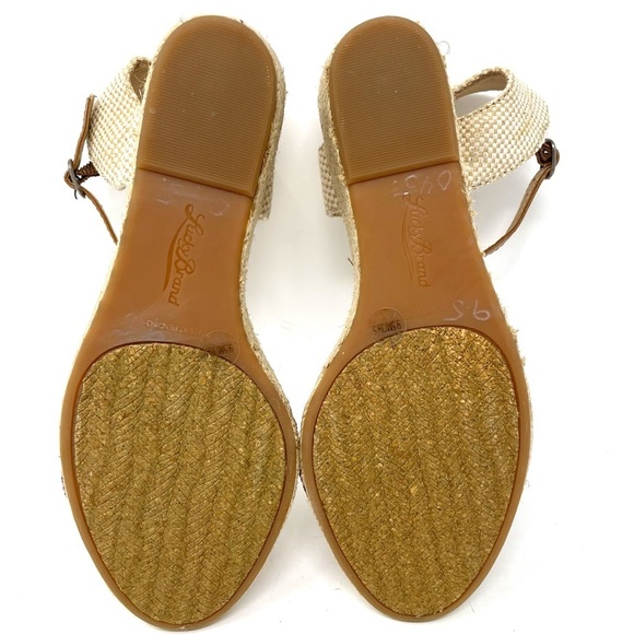 Lucky Brand Kavelli Straw Espadrilles Tan W 9.5 - Picture 7 of 9